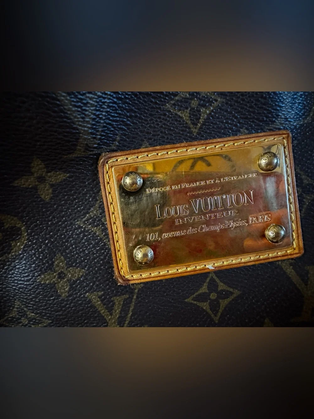 Louis Vuitton Monogram Galliera PM Shoulder Bag. Includes LV luggage tag